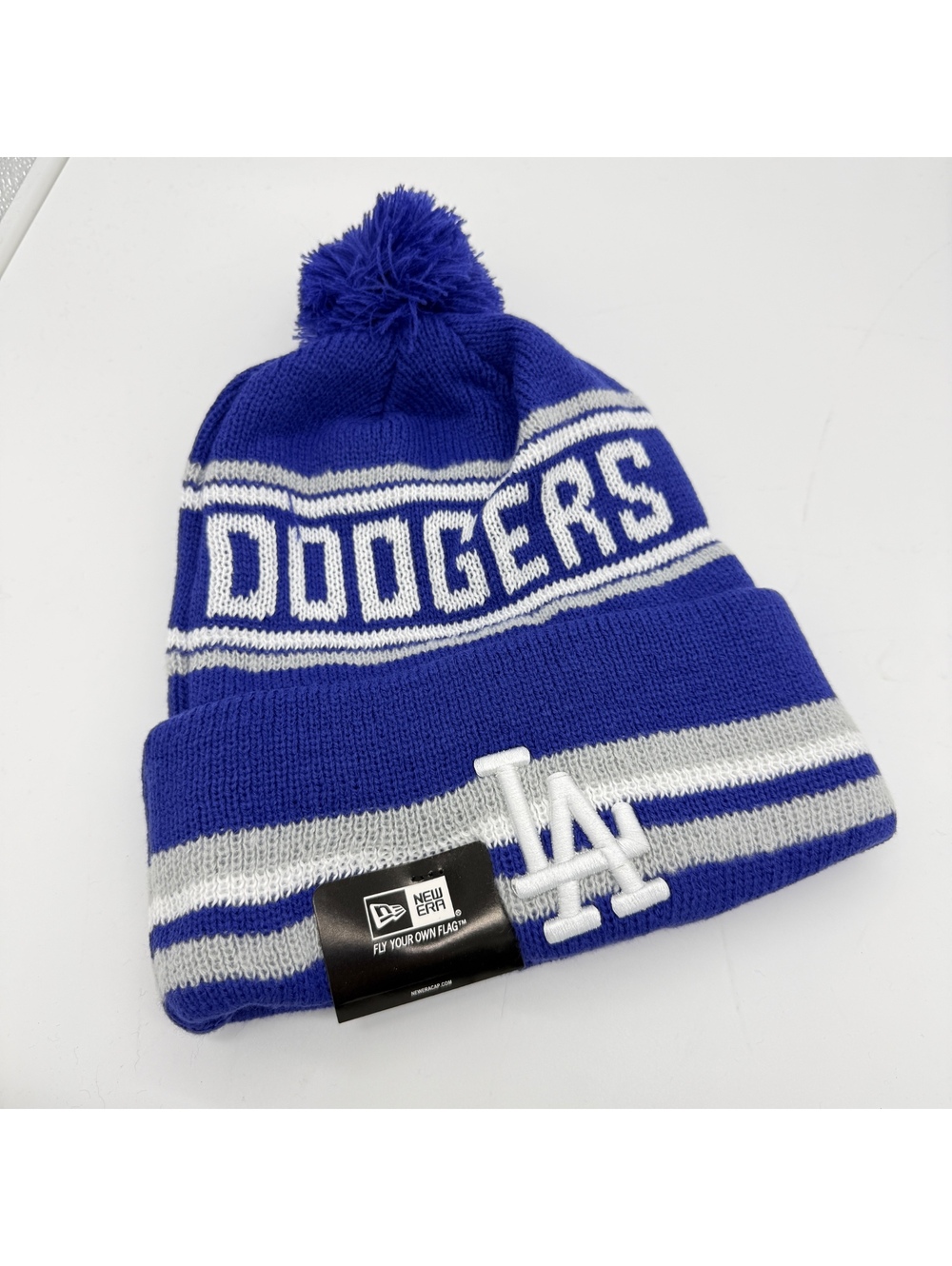 New Era Los Angeles Dodgers Blue Pom Knit Beanie GameDay Winter Hat Athletic NWT